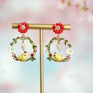 Cute chicken earrings